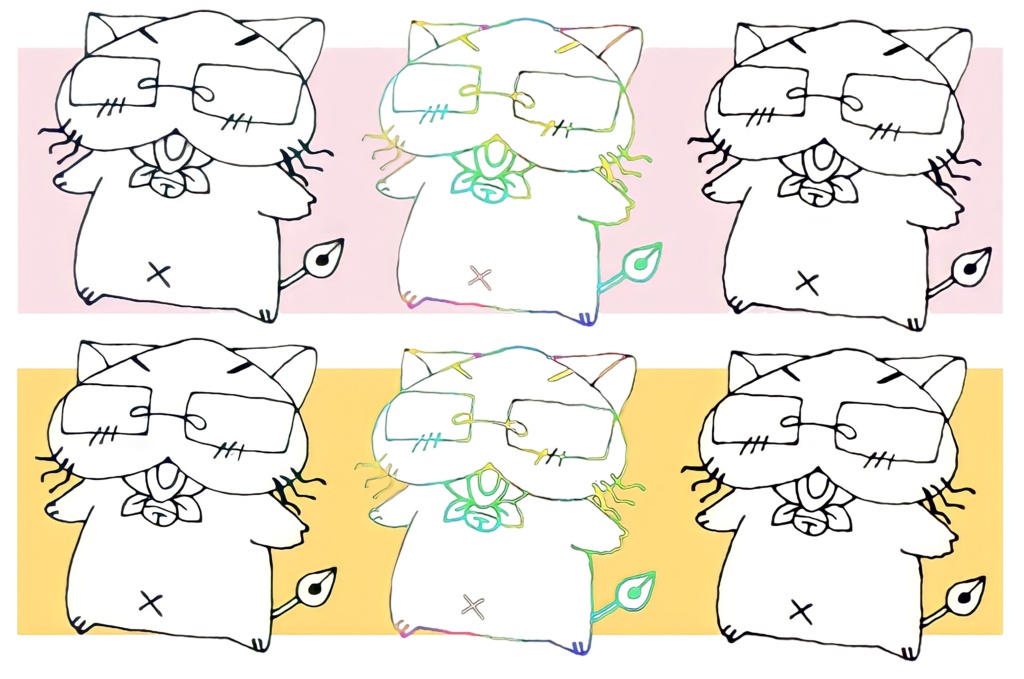 桃猫大和 ちび桃ジップパーカー 白・黒