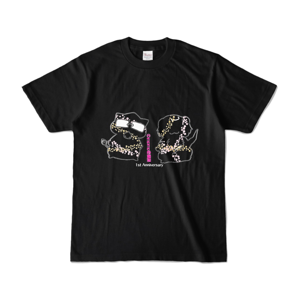 そたとっぷ×桃猫大和 一周年記念Tシャツ・黒