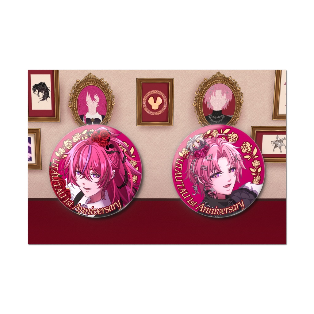 【歌羽タウ】1周年記念オリジナル缶バッジ2種セット