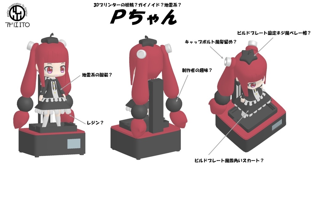 Pちゃん出力用データ+編集用素体達