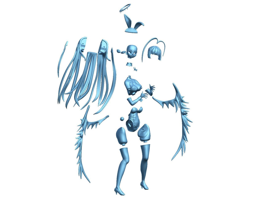 バニーツルギ ガレージキット(3Dプリンター出力品)