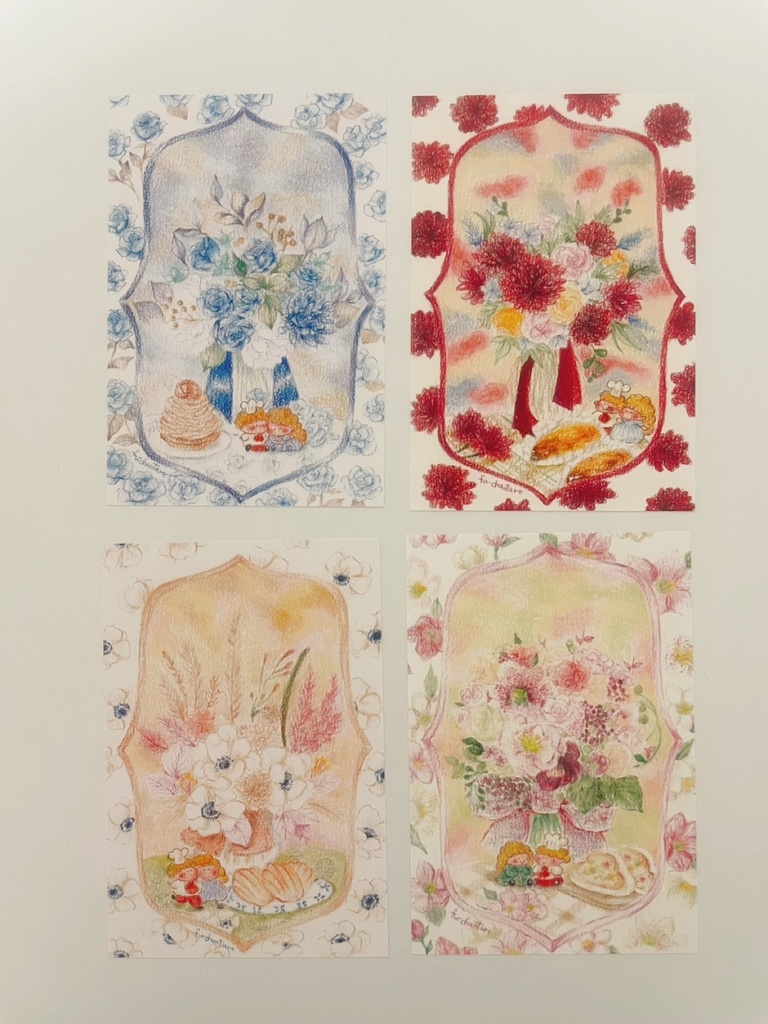 花のポストカード(9〜12月)