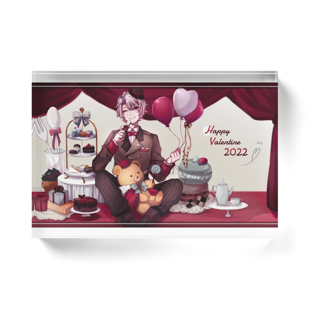 世界平和はとまる🕊 Valentine 2022 ver アクリルブロック