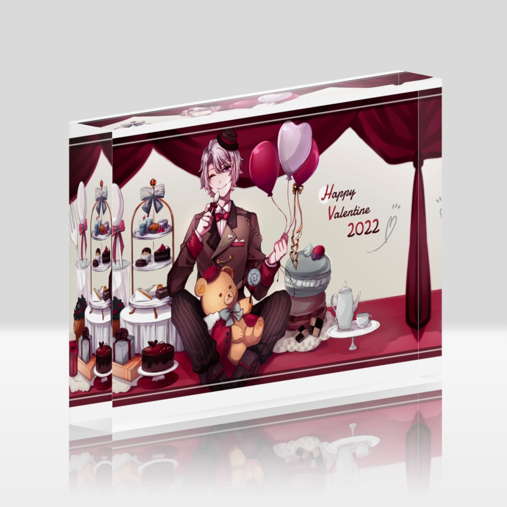 世界平和はとまる🕊 Valentine 2022 ver　アクリルブロック