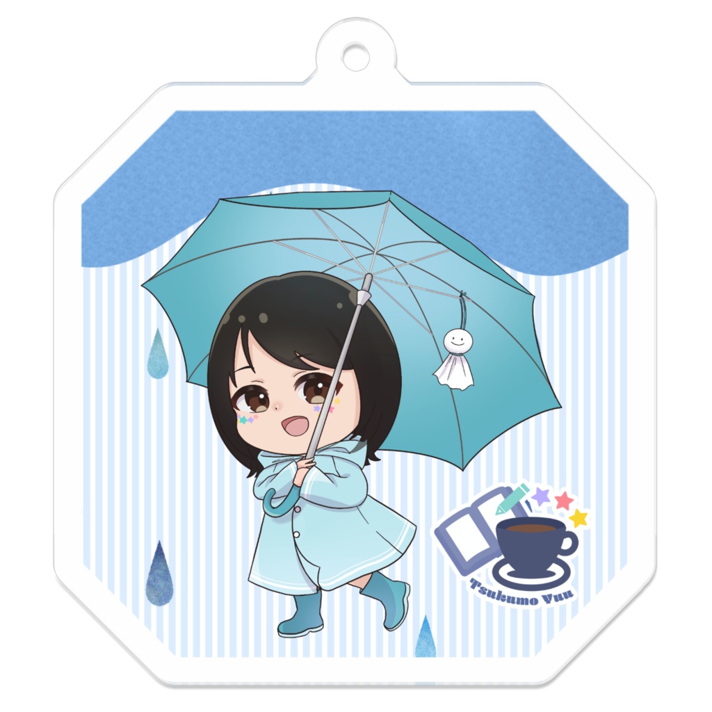 紫陽花ブルーのSD / 津雲ゆうアクリルキーホルダー