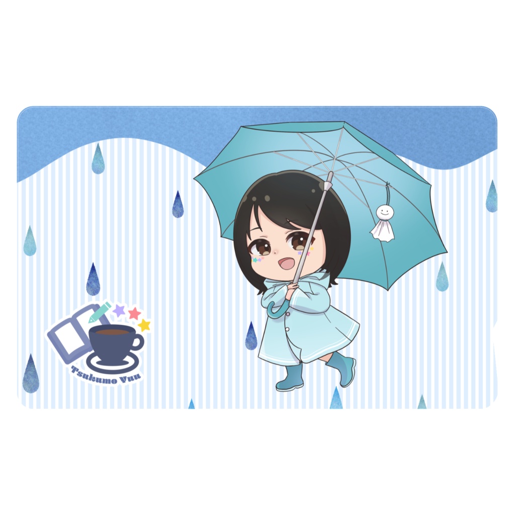 紫陽花ブルーのSD / 津雲ゆうICカードステッカー