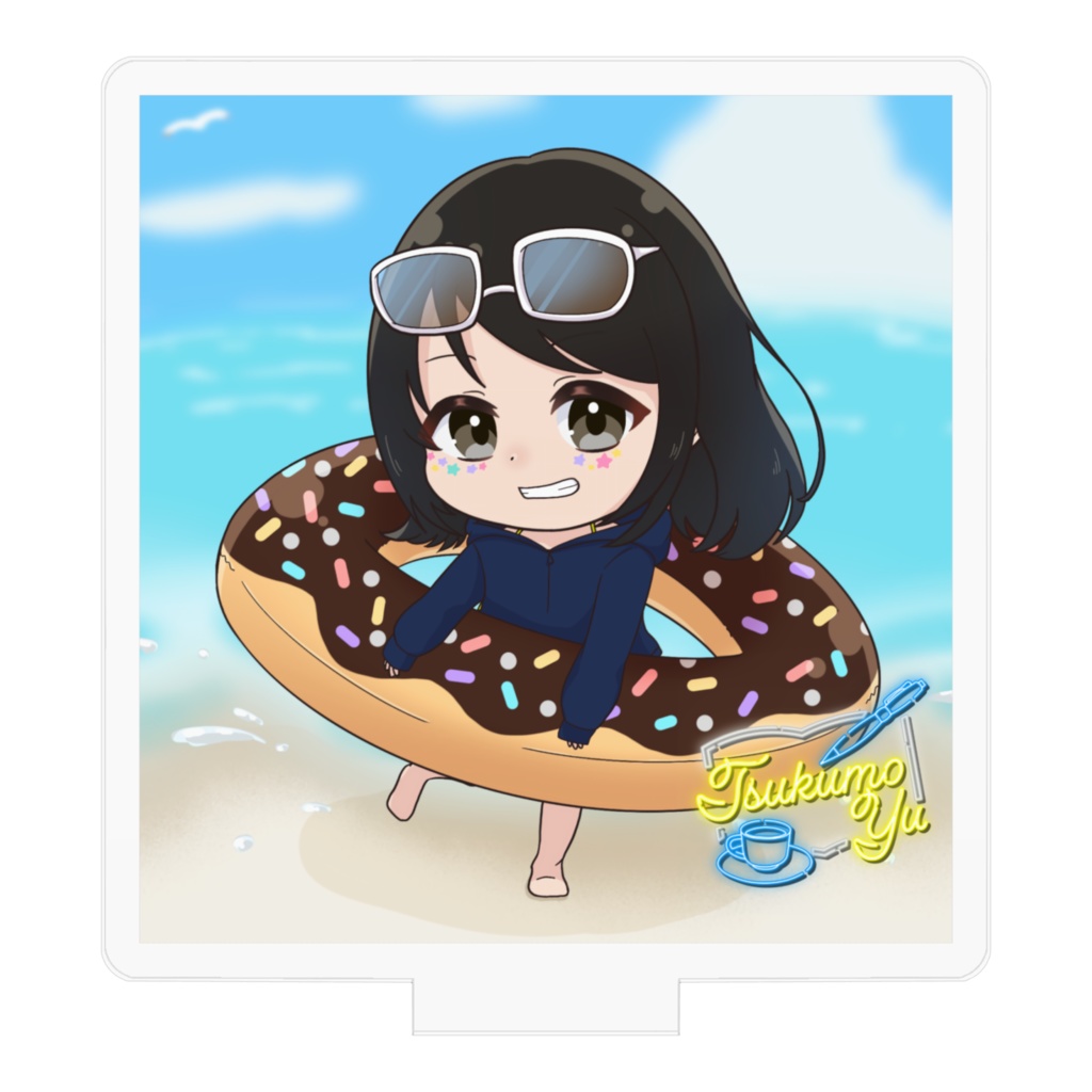 ウキウキ浮き輪のSD / 津雲ゆうアクリルフィギュア