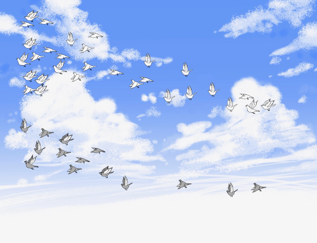 鳩舞うブラシ(クリスタ)