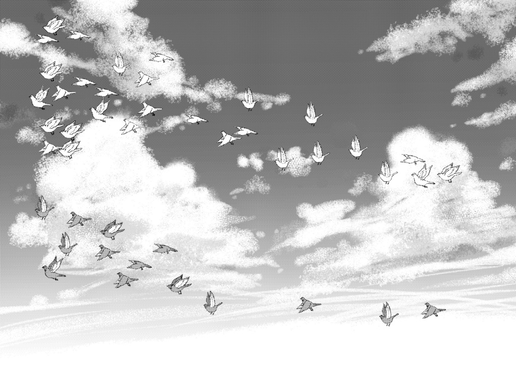 鳩舞うブラシ(クリスタ)
