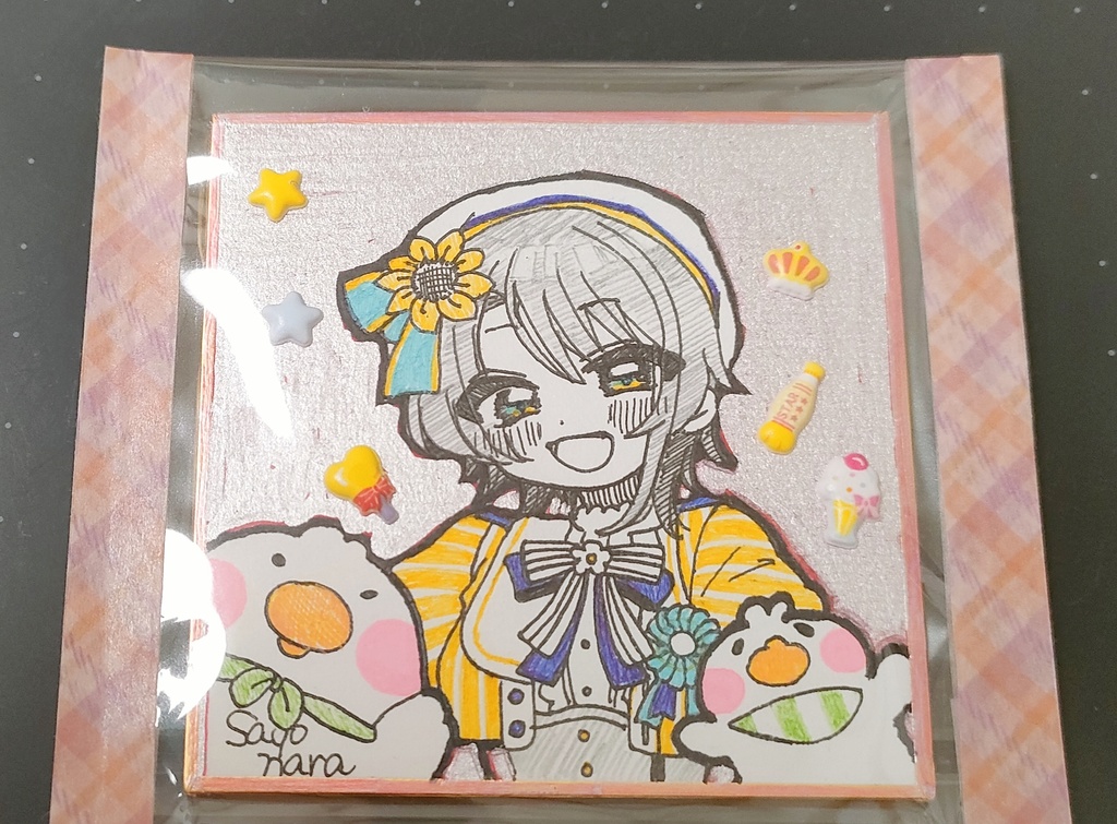 手描きイラスト ミニ色紙 ホロライブ 大空スバル