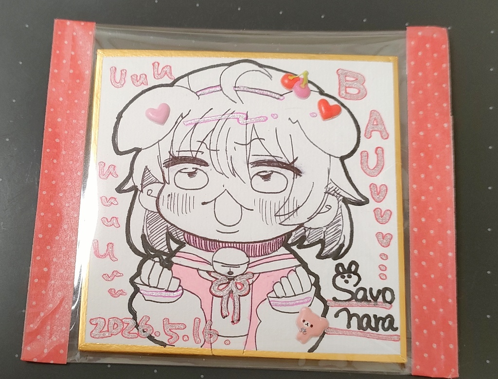 手描きイラスト ミニ色紙 ホロライブ さくらみこ