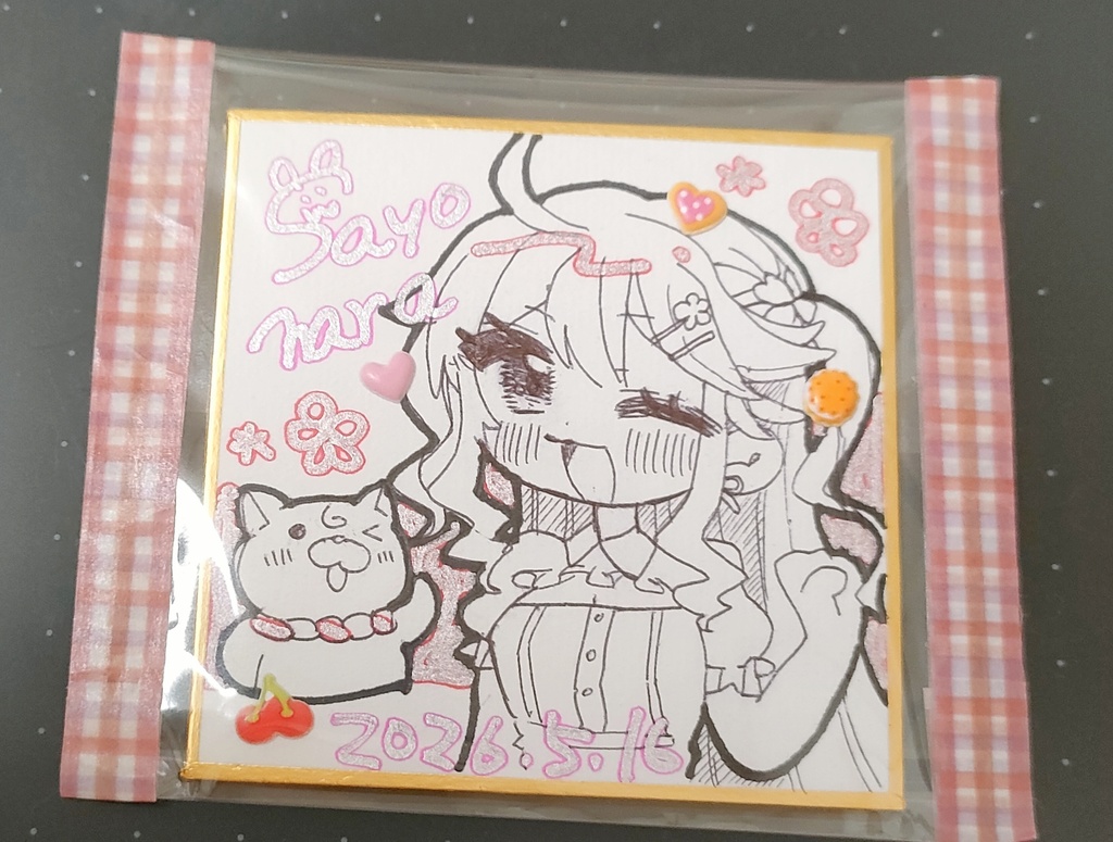 手描きイラスト ミニ色紙 ホロライブ さくらみこ