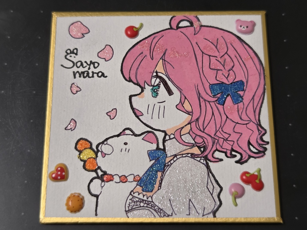 【 リクエスト 】手描きイラスト　ミニ色紙