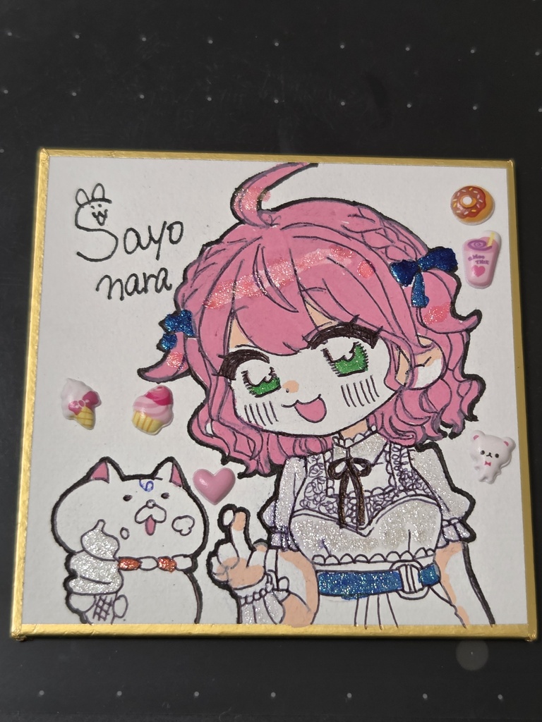 【 リクエスト 】手描きイラスト ミニ色紙
