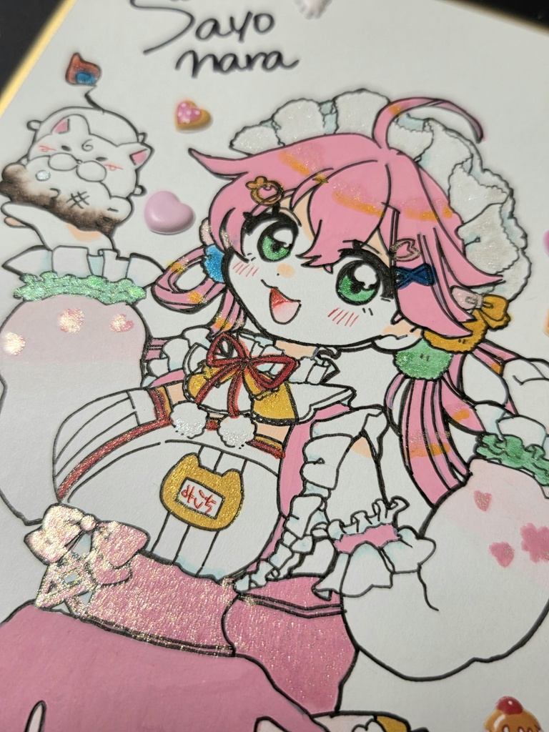手描きイラスト 色紙 ホロライブ さくらみこ