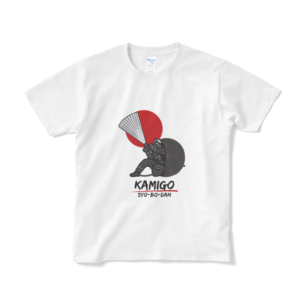 カミゴウ消防団サムライ風Tシャツ