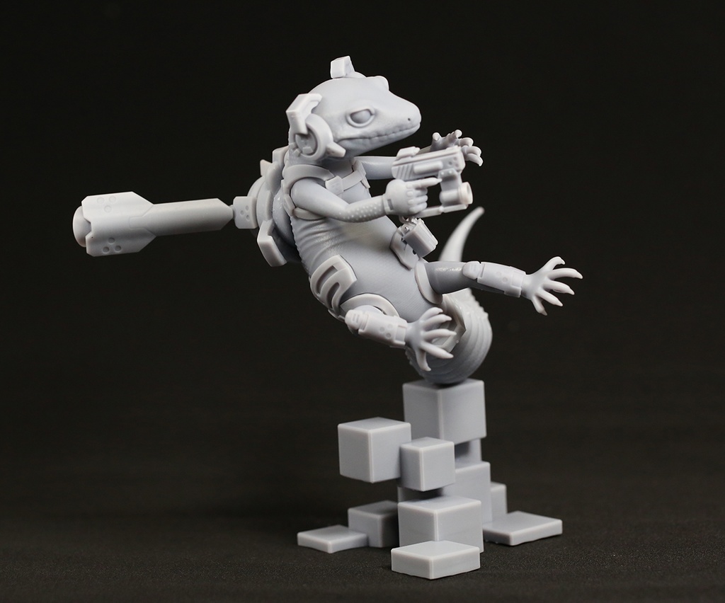 Space Bounty Hunter -Leopard Gecko-ガレージキット送料無料