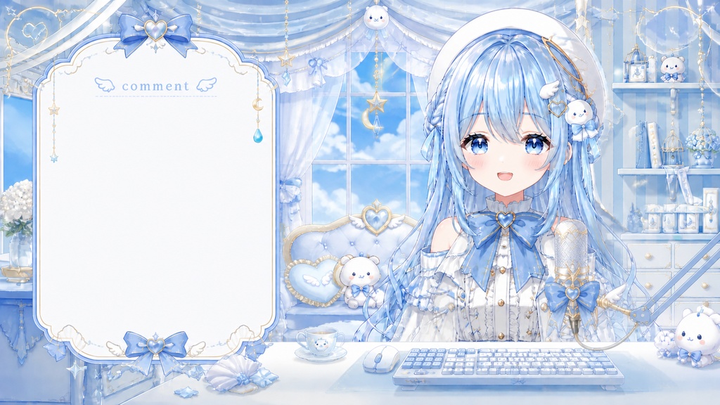 【OBS版】ふわきら♡天使界隈デザインセット|配信素材6点セット
