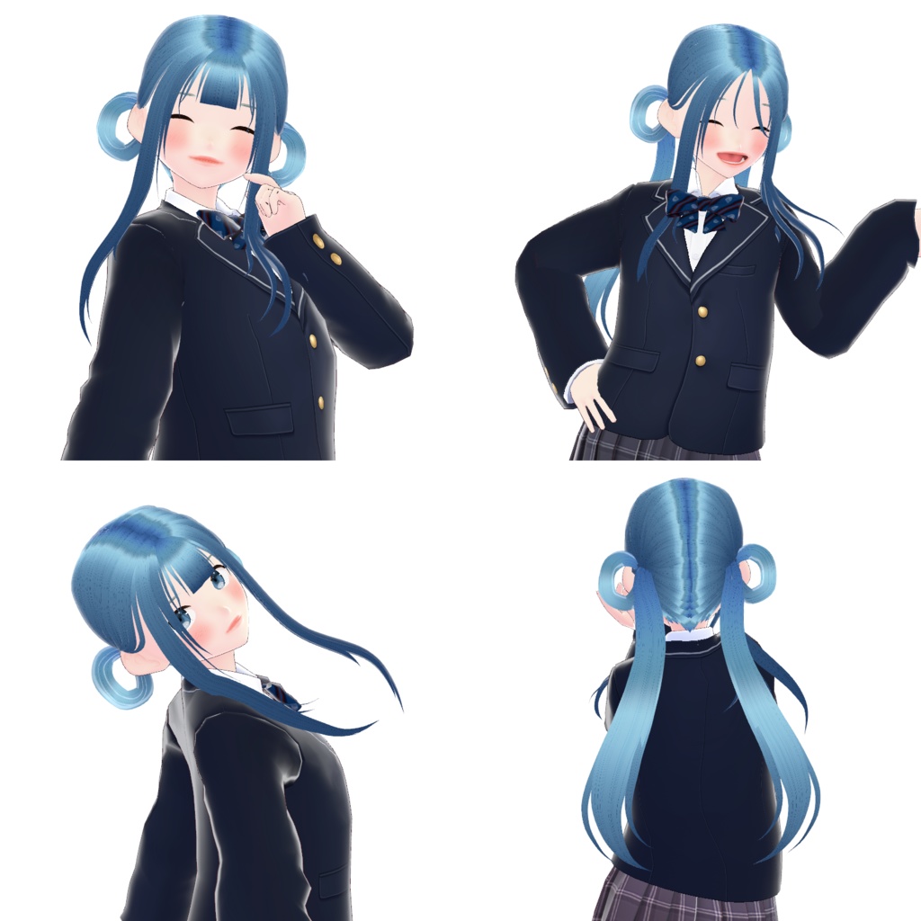 【VRoid】正式版・β版 Hair Preset -  Official / Stable and Beta Version Hair Preset - Beta and Stable - Twintail Bun