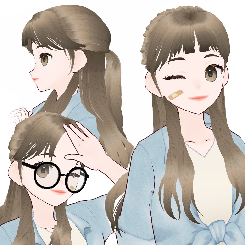 【VRoid】正式版・β版 Hair Preset - Official / Stable and Beta Version - Long Hair