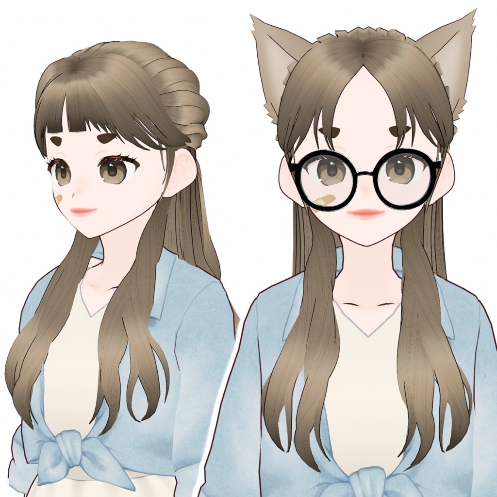  【VRoid】正式版・β版 Hair Preset -  Official / Stable and Beta Version - Long Hair