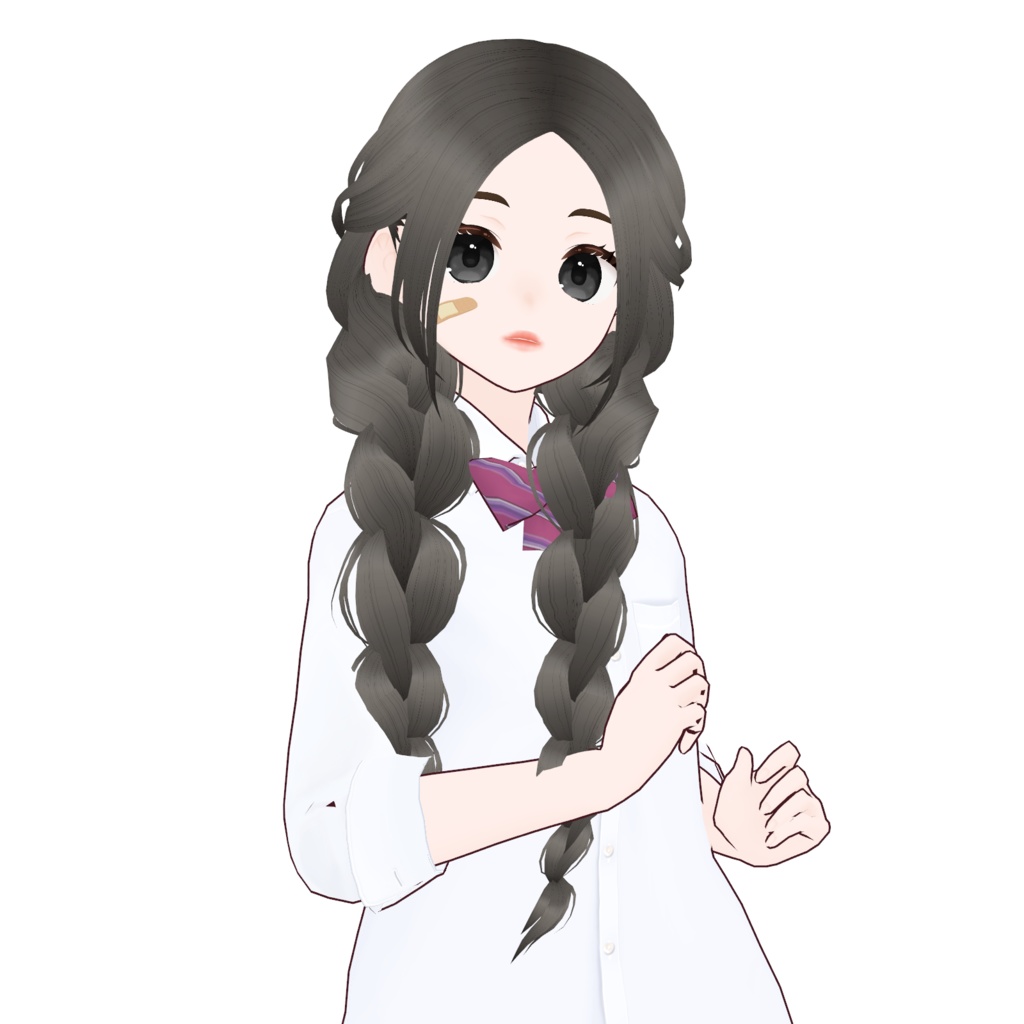 【VRoid】正式版・β版 Hair Preset -  Official / Stable and Beta Version - Long Twintail Front Braids - ツインテールロング三つ編み