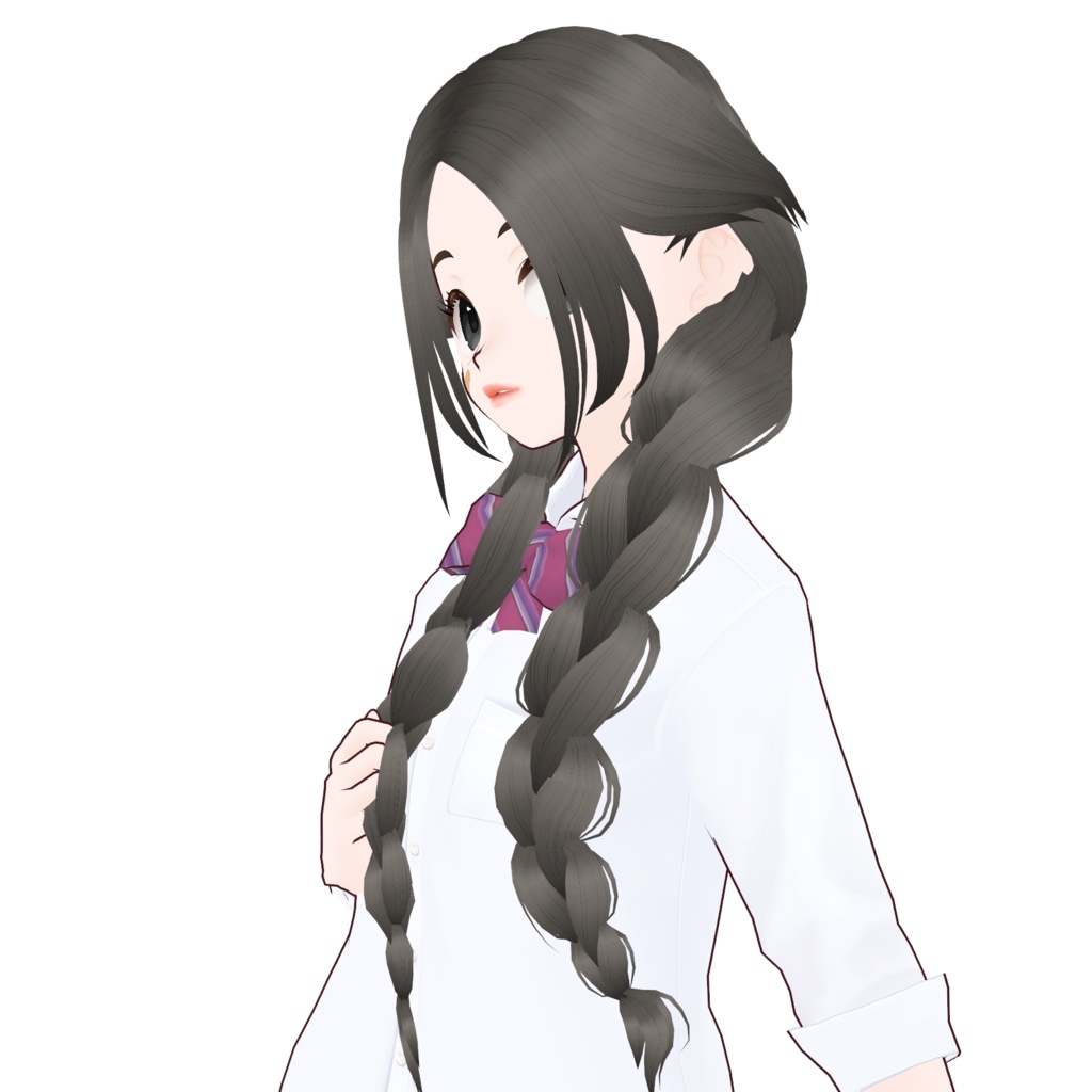 【VRoid】正式版・β版 Hair Preset -  Official / Stable and Beta Version - Long Twintail Front Braids - ツインテールロング三つ編み
