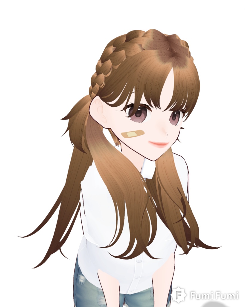【VRoid】正式版・β版 Hair Preset - Official / Stable and Beta Version - Fullset Long Pigtails Braids - ツインテールロング三つ編み