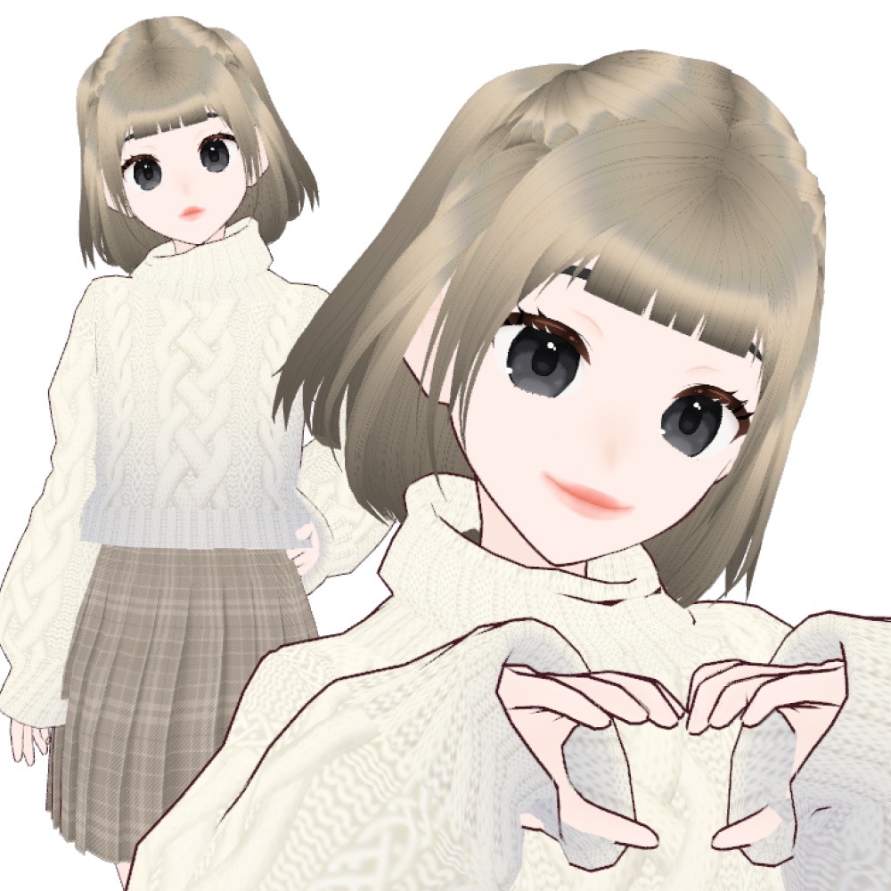  【VRoid】正式版・β版 Hair Preset -  Official / Stable and Beta Version - Upper Pigtails