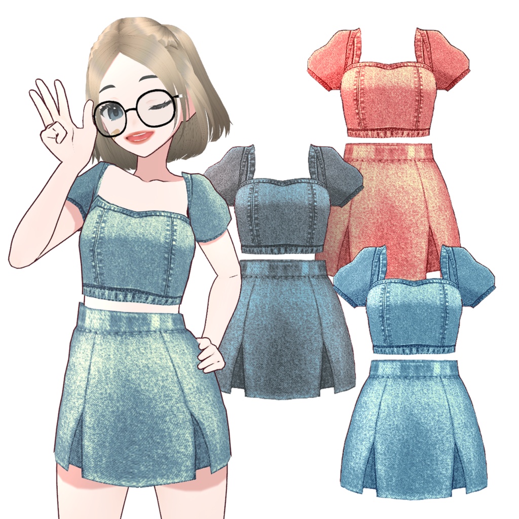 VRoid Style - DENIM DRESS | デニムドレス | JEANS ジーンズ