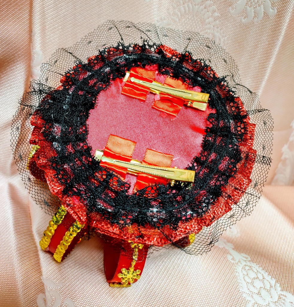 赤薔薇の女王クラウン型ヘッドドレス♡ゴールド装飾王冠♡