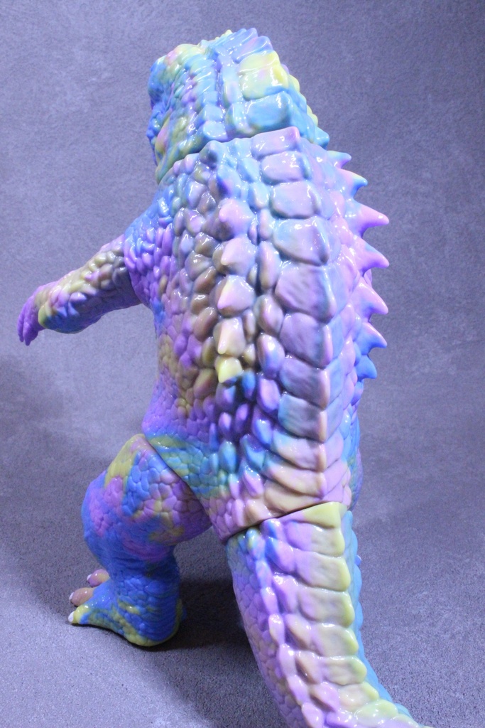 新品　三毛玩具　食物連鎖シリーズ　サラマンドス　水色　ソフビ　フィギュア mikegangu