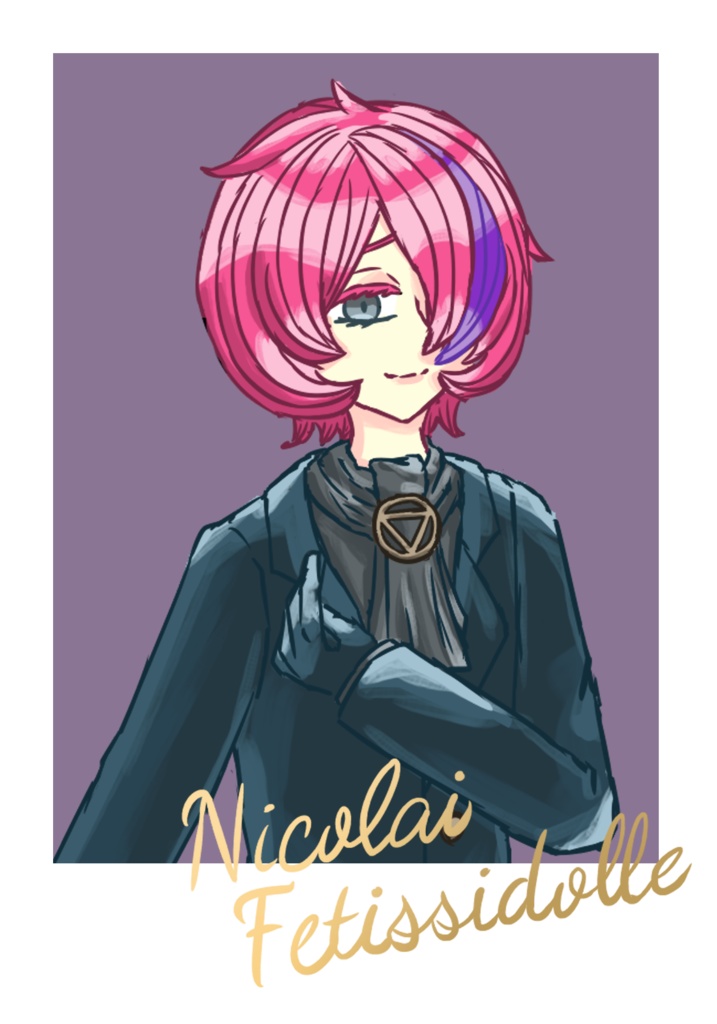 「思慮する金魚は紫色」美麗にこくんチェキ風ブロマイド