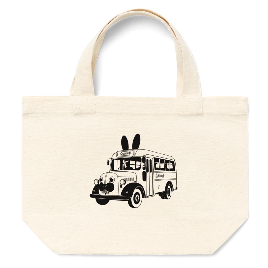 トートバッグ コニー号(モノクロ車体/市街地)