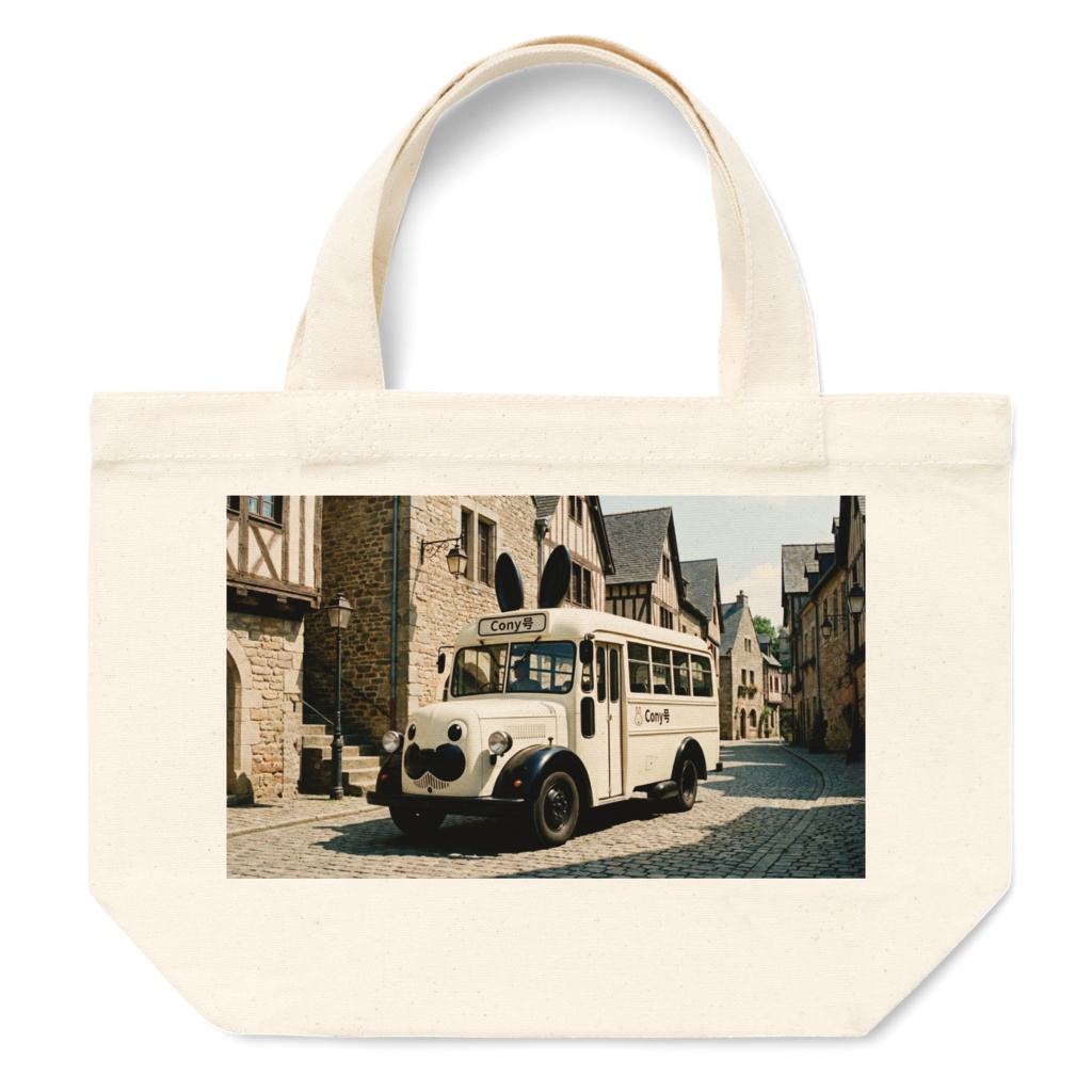 トートバッグ コニー号(モノクロ車体/市街地)