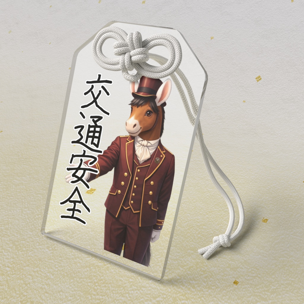 アクリルお守り『交通安全』トロットくん(御者Ver)