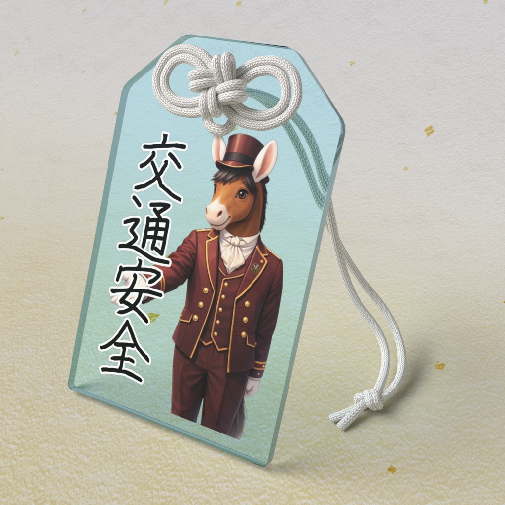 アクリルお守り『交通安全』トロットくん(御者Ver)