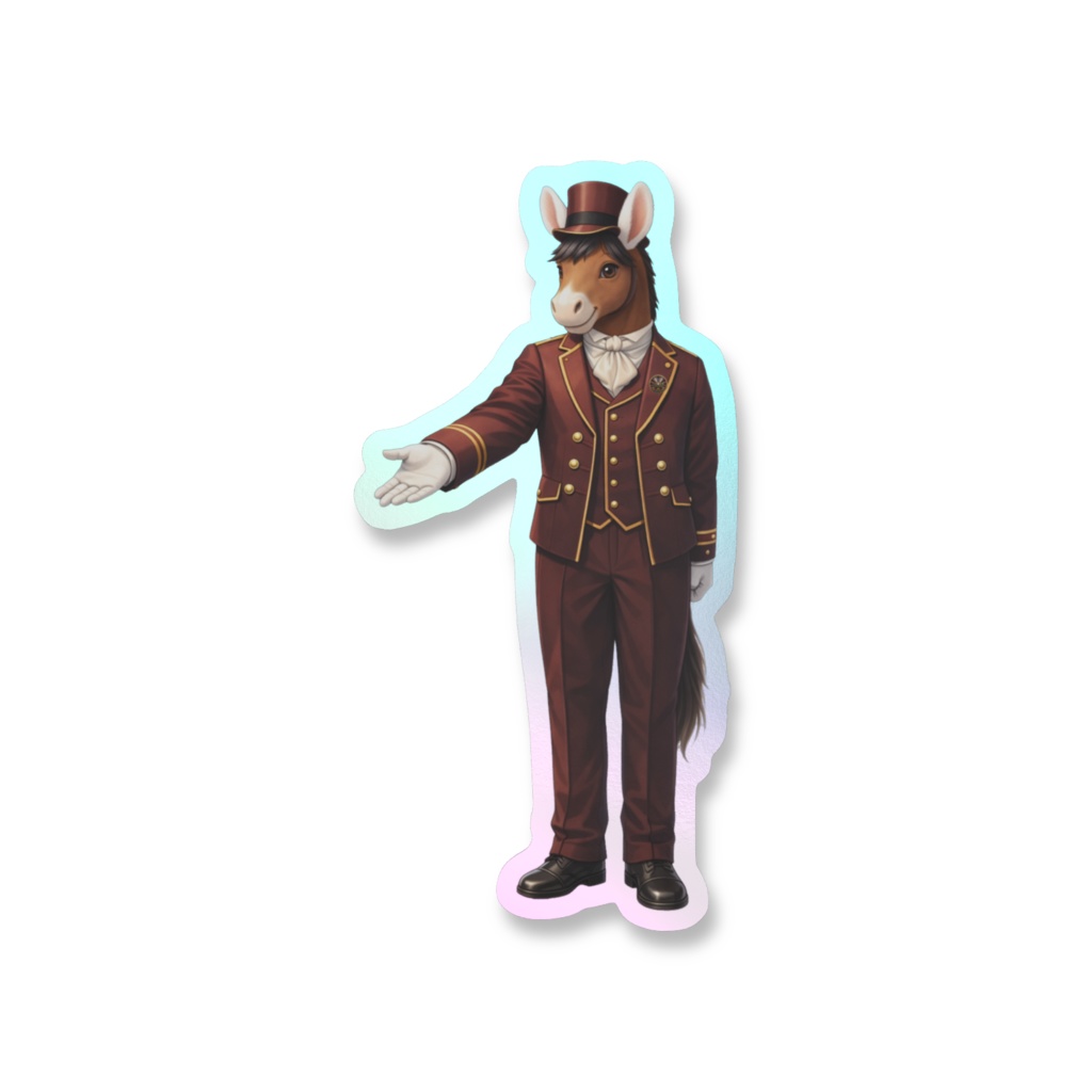 スマホステッカー トロットくん 御者Ver(オーロラ)