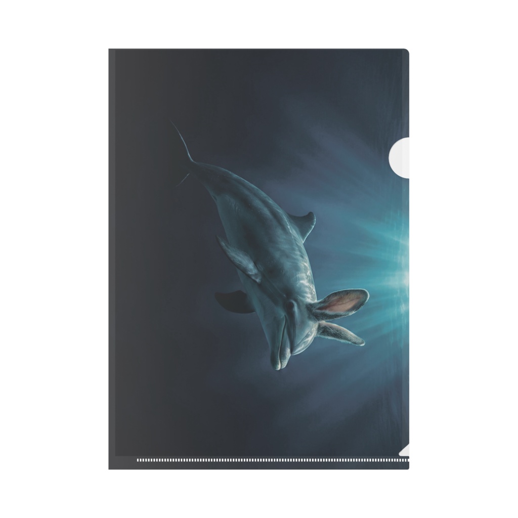 クリアファイル うさイルカ