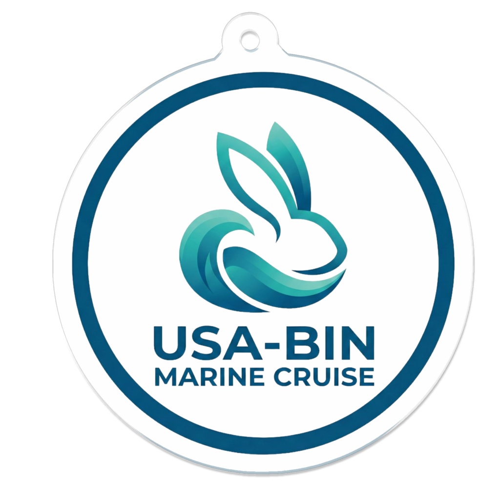 アクリルキーホルダー うさ瓶マリンクルーズロゴ