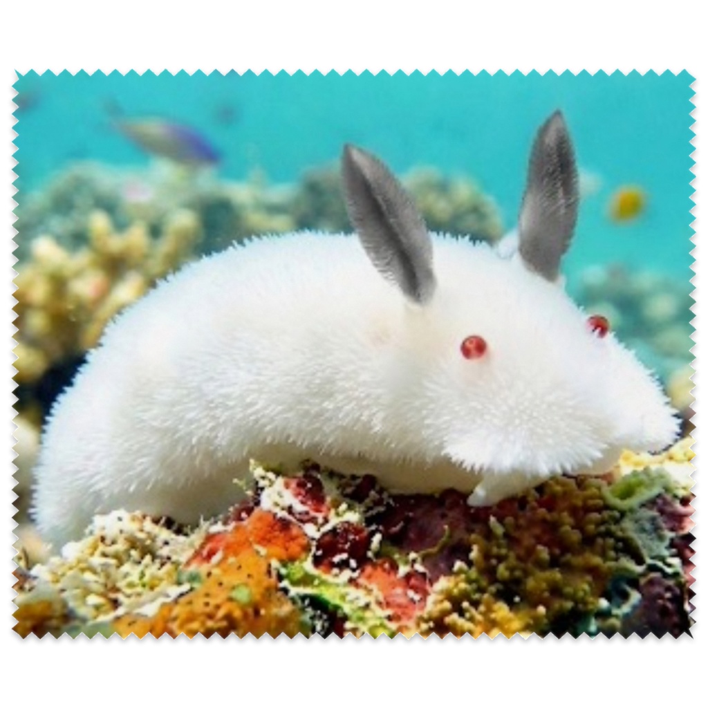 メガネ拭き 雪うさぎウミウシ