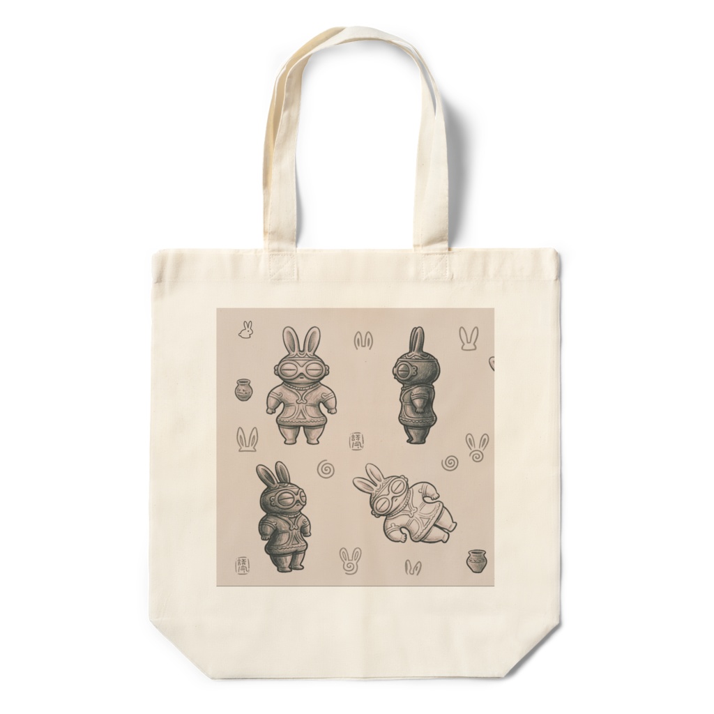 エコバッグ うさ耳遮光器土偶