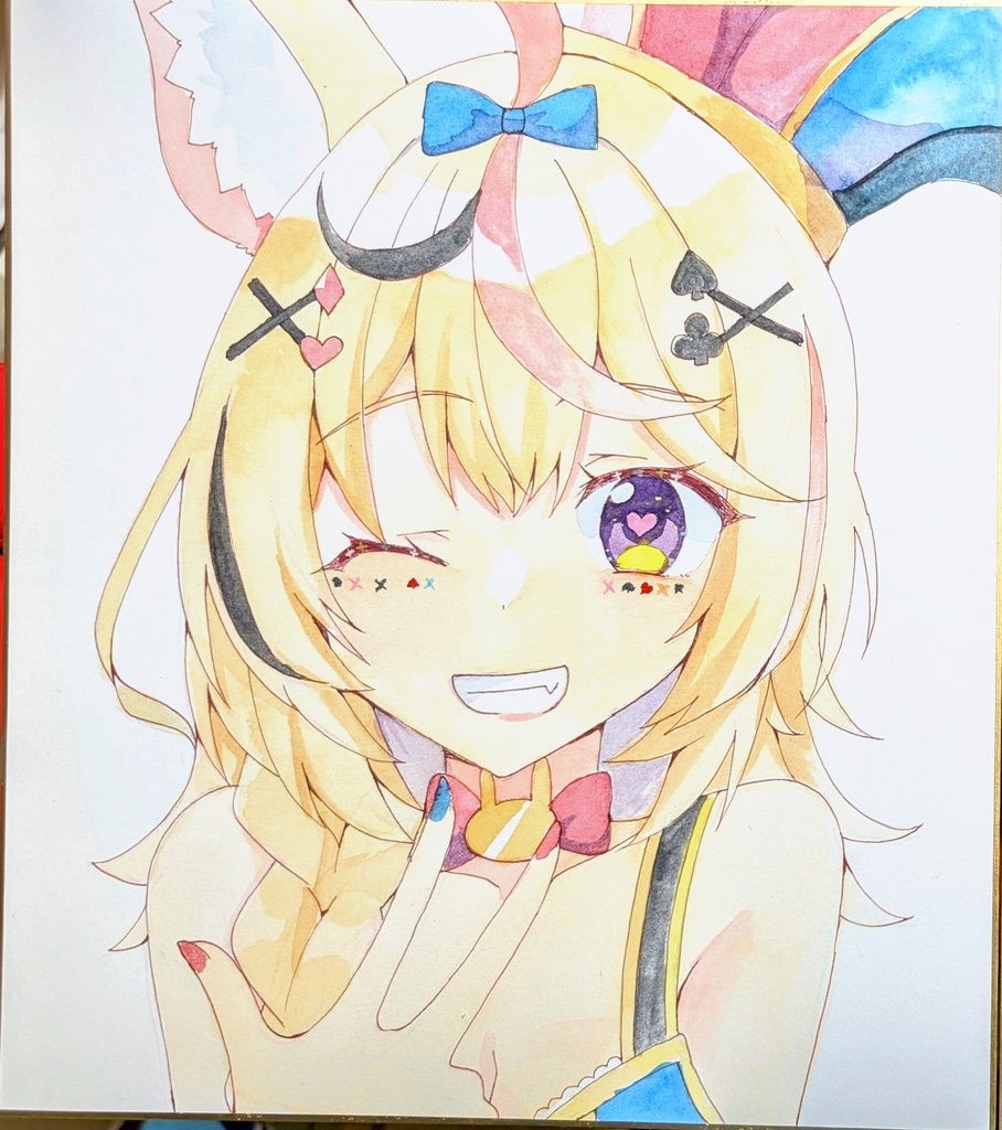 【ホロクル9th】手描き色紙【尾丸ポルカ】