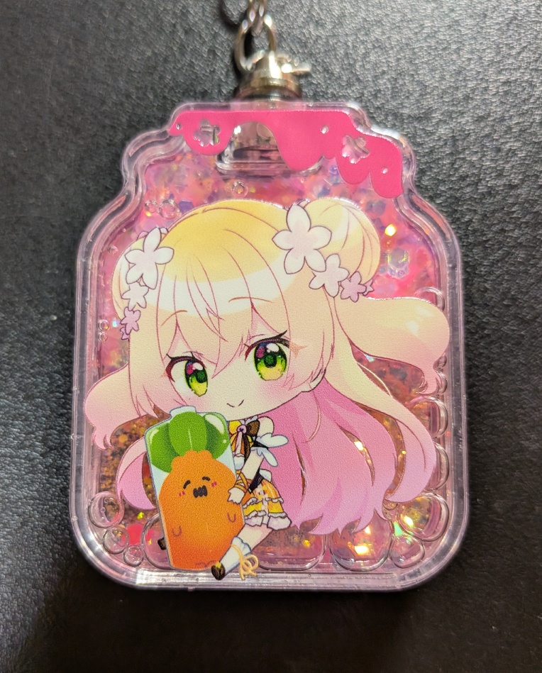 【ホロクル12th】LEDで光るグリッターオイルアクリルキーホルダー【同人・非公式】