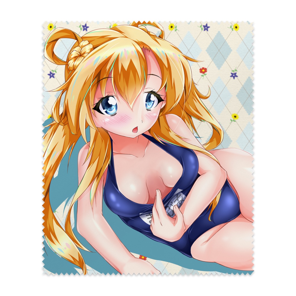 【艦これ】阿武隈ちゃん、スク水おっぱいメガネ拭き