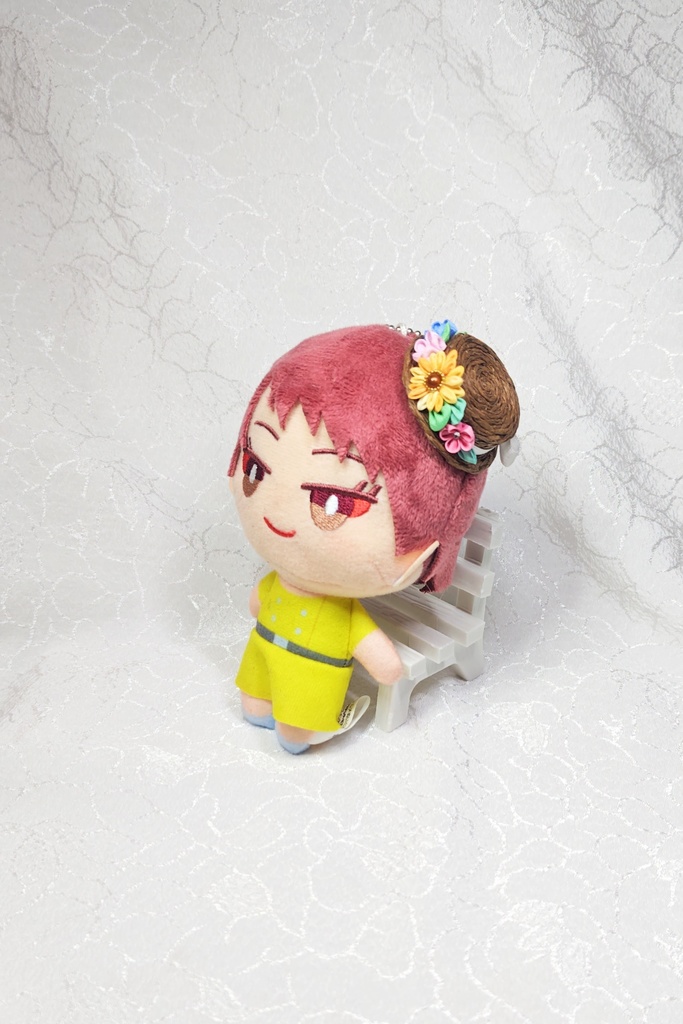 【つまみ細工】麦わら風帽子 こげ茶