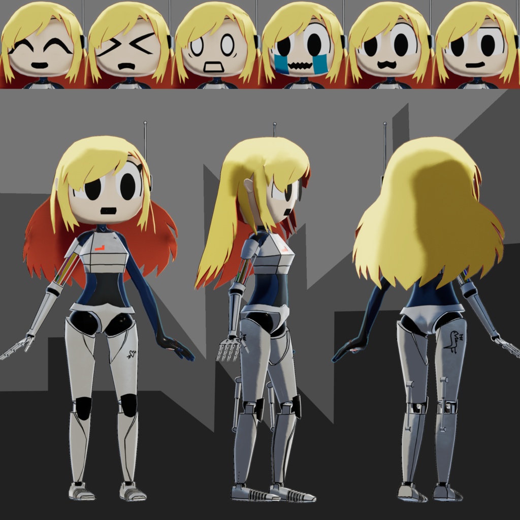 Combat Cyborg-001 VRChat Avatar VRアバター用オリジナルモデル