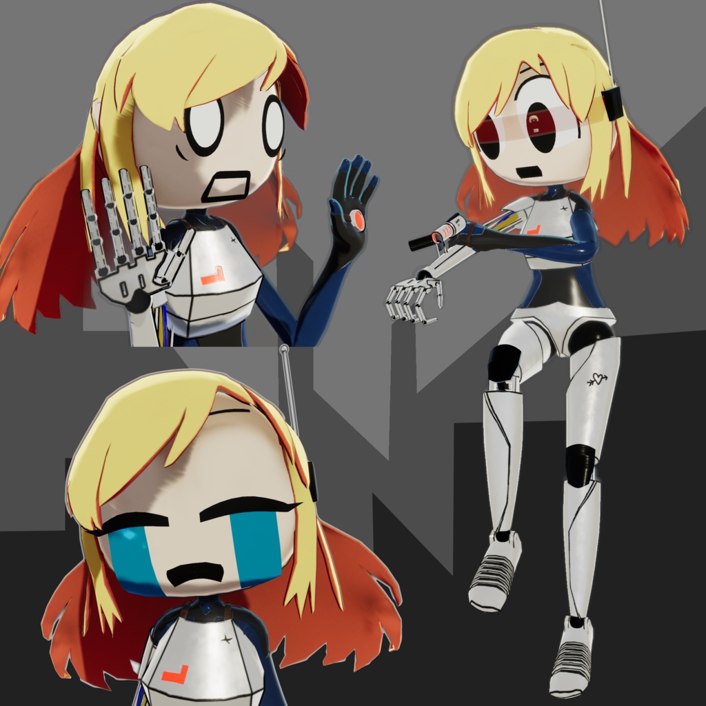 Combat Cyborg-001 VRChat Avatar VRアバター用オリジナルモデル