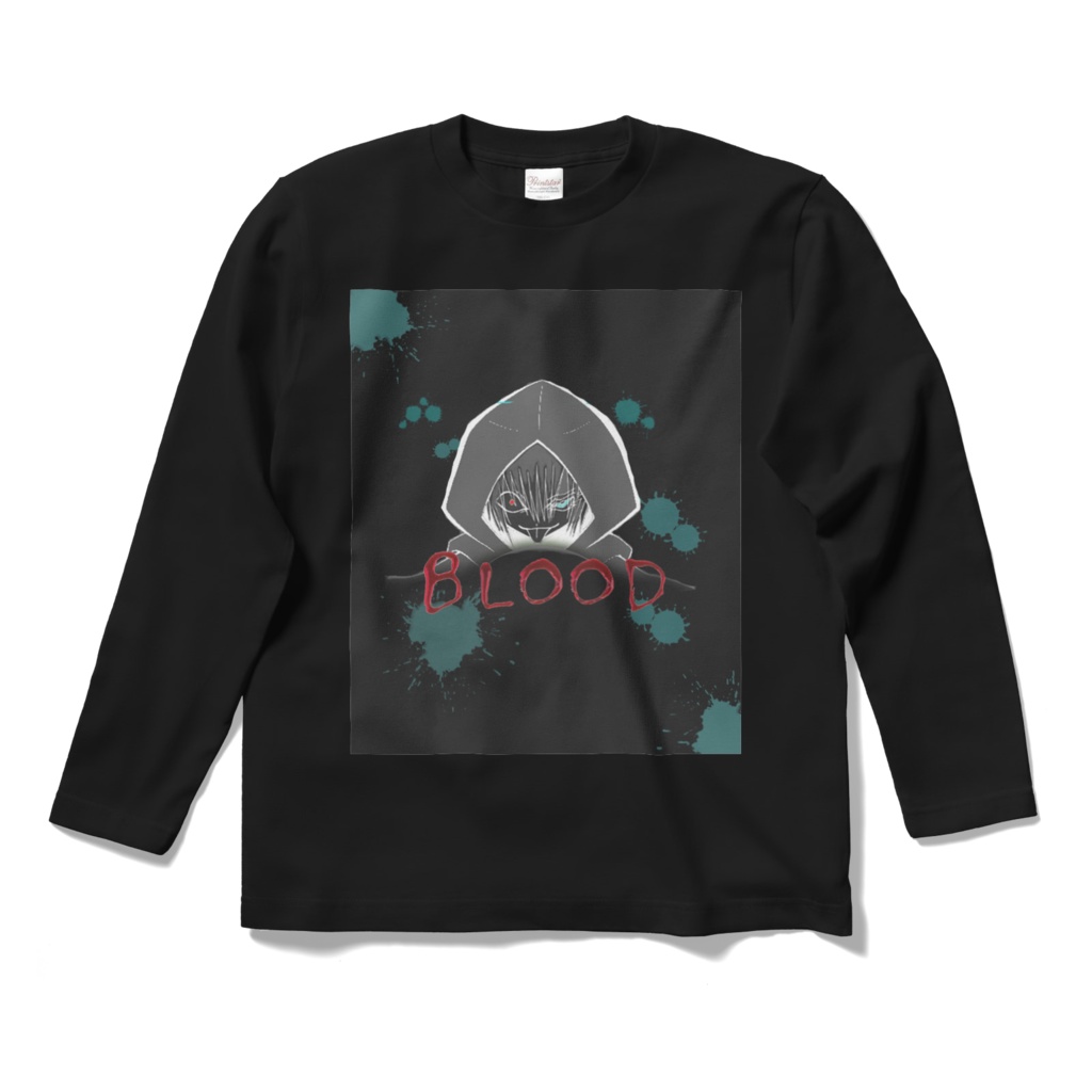 オリジナル ホラー系『BLOOD』ロングスリーブTシャツ