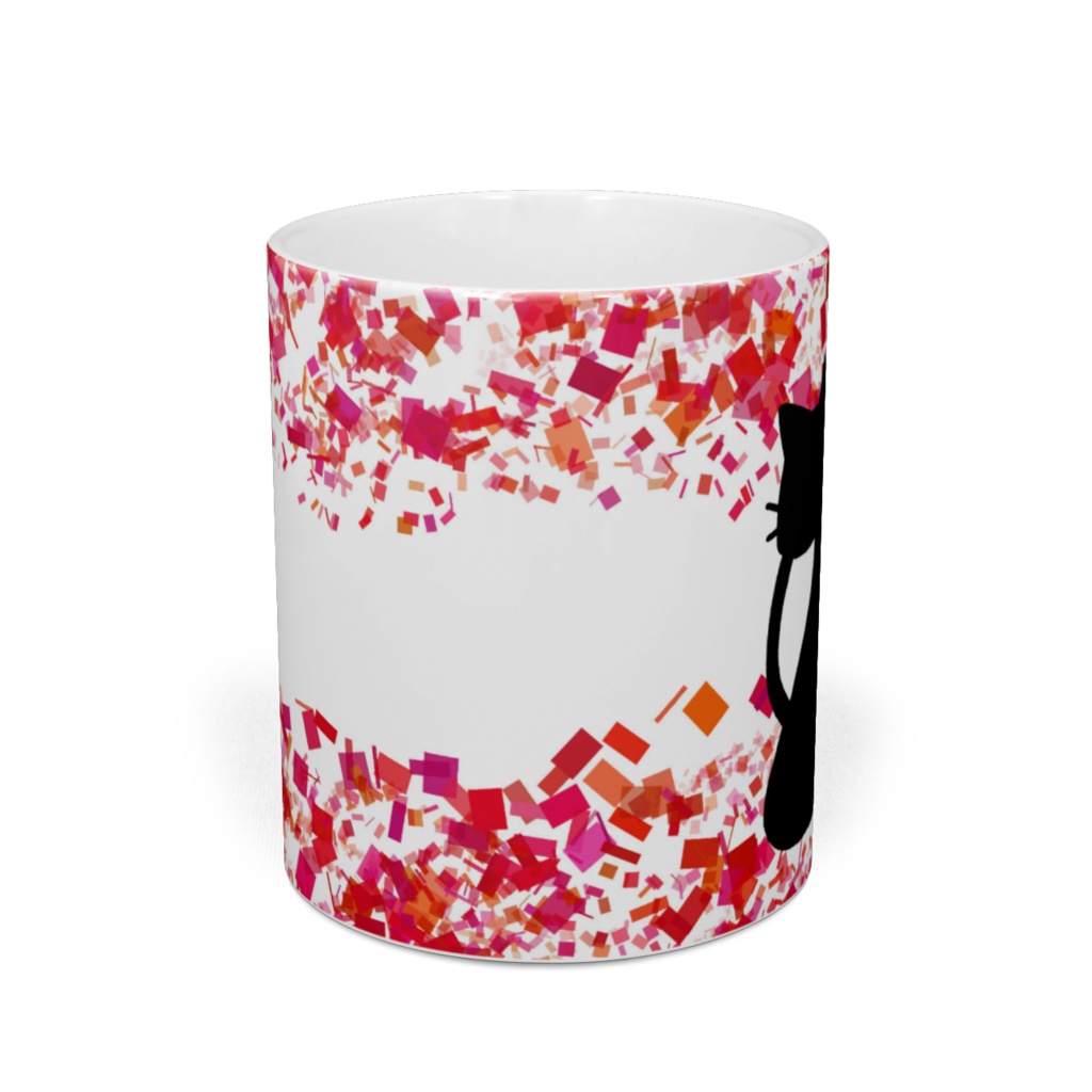 【黒ねこ】【白ねこ】ガーネットマグカップ